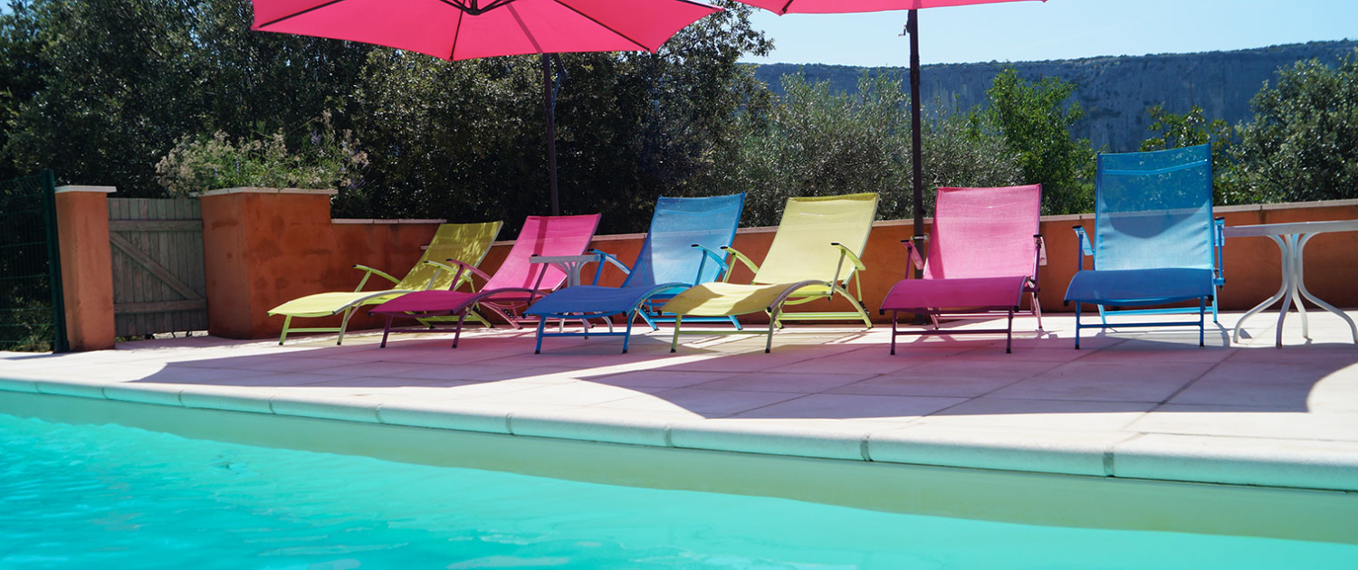 Piscine et chambre d'hotes en Luberon